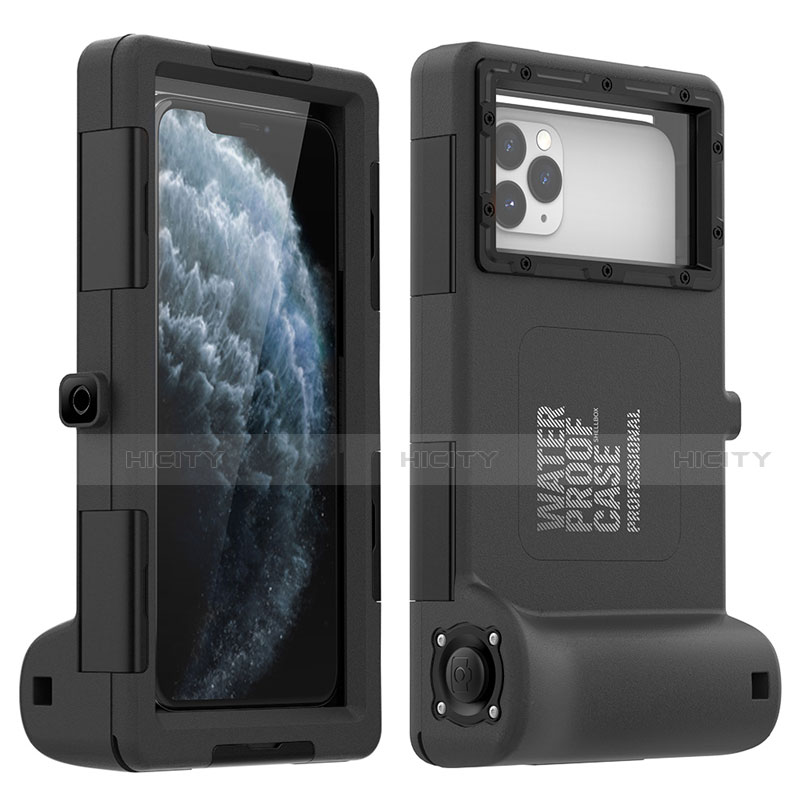 Custodia Impermeabile Silicone Cover e Plastica Opaca Waterproof Cover 360 Gradi per Apple iPhone 6 Nero