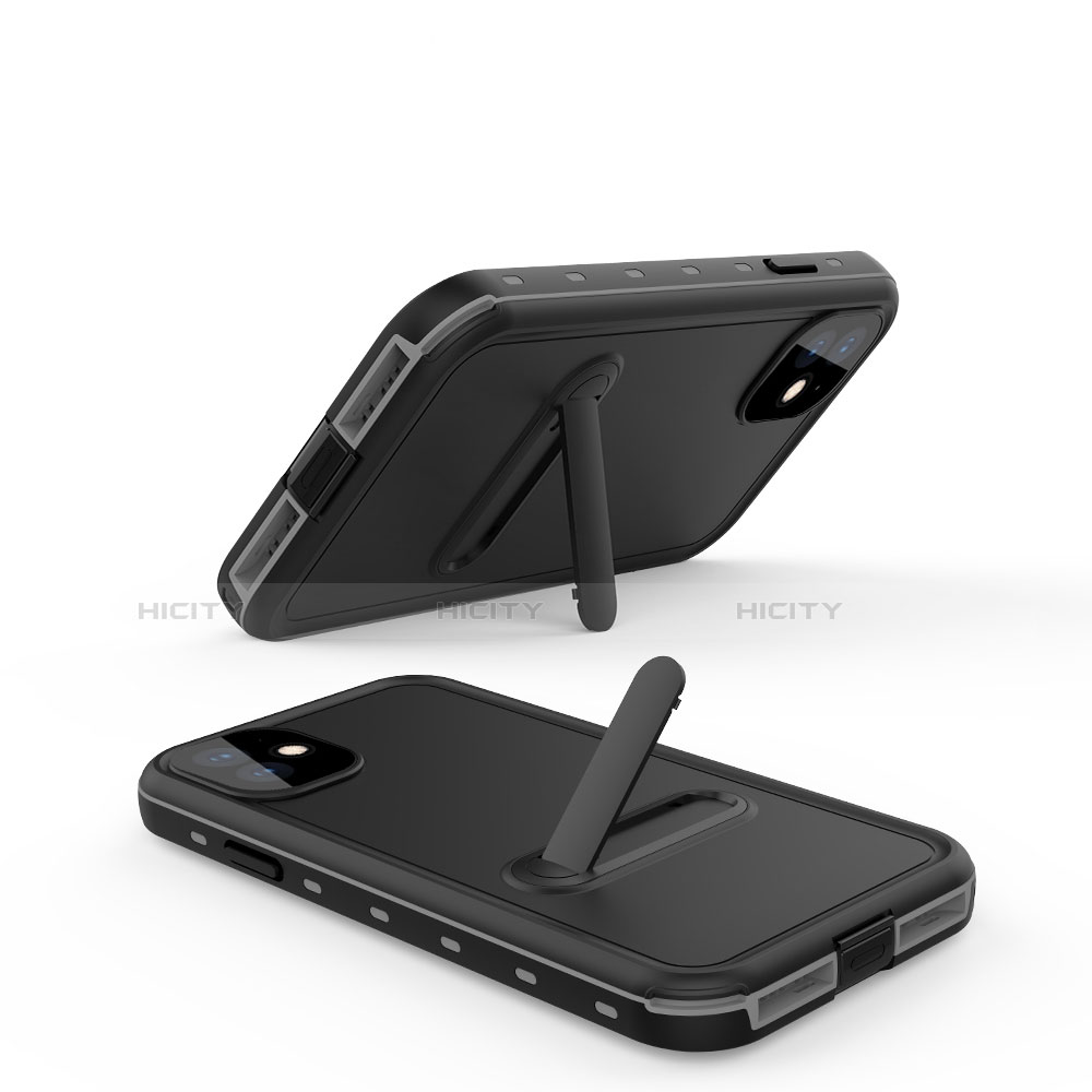 Custodia Impermeabile Silicone e Plastica Opaca Waterproof Cover 360 Gradi con Supporto per Apple iPhone 11
