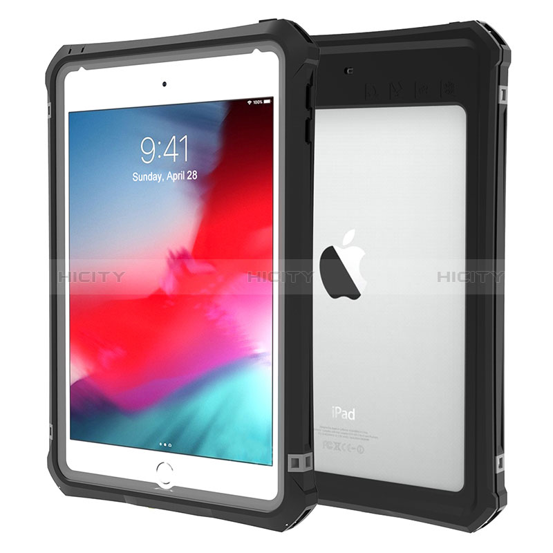 Custodia Impermeabile Silicone e Plastica Opaca Waterproof Cover 360 Gradi per Apple iPad Mini 4 Nero