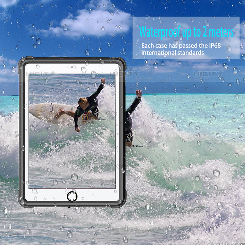 Custodia Impermeabile Silicone e Plastica Opaca Waterproof Cover 360 Gradi per Apple iPad Pro 10.5 Nero