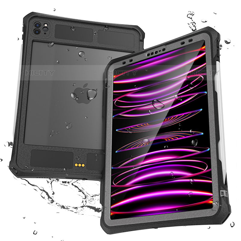 Custodia Impermeabile Silicone e Plastica Opaca Waterproof Cover 360 Gradi per Apple iPad Pro 11 (2020) Nero