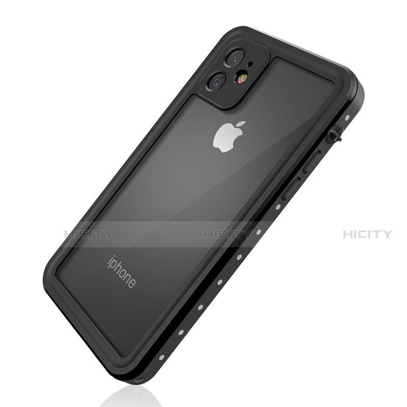 Custodia Impermeabile Silicone e Plastica Opaca Waterproof Cover 360 Gradi per Apple iPhone 11 Nero