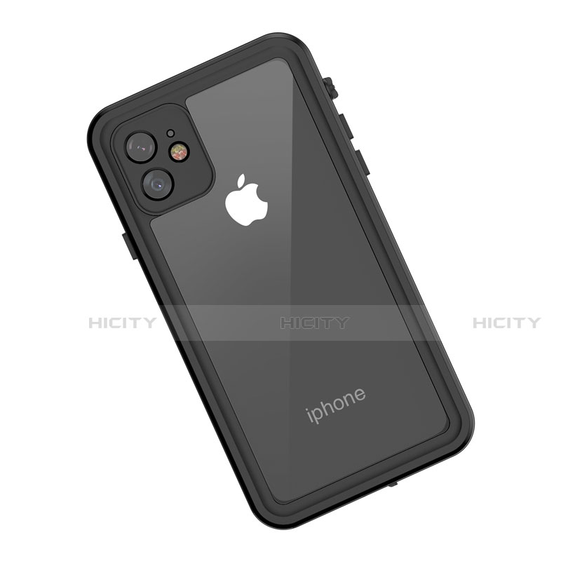 Custodia Impermeabile Silicone e Plastica Opaca Waterproof Cover 360 Gradi per Apple iPhone 11 Nero