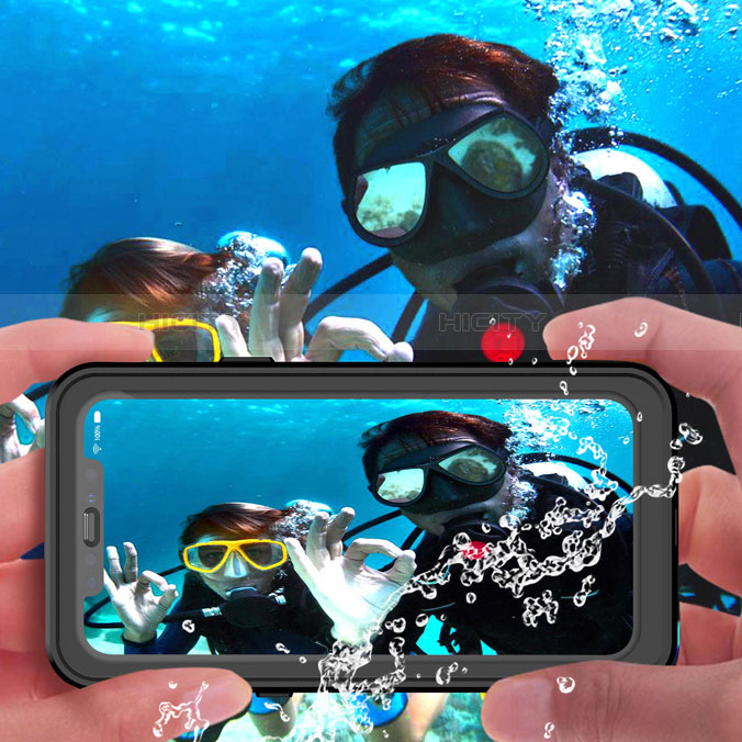 Custodia Impermeabile Silicone e Plastica Opaca Waterproof Cover 360 Gradi per Apple iPhone 11 Pro Nero