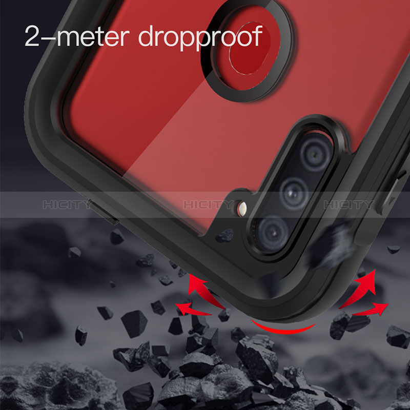 Custodia Impermeabile Silicone e Plastica Opaca Waterproof Cover 360 Gradi per Samsung Galaxy A11 Nero