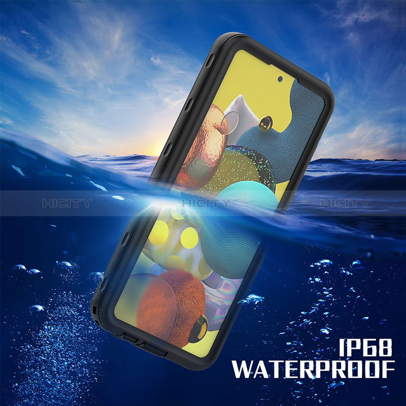 Custodia Impermeabile Silicone e Plastica Opaca Waterproof Cover 360 Gradi per Samsung Galaxy M40S Nero