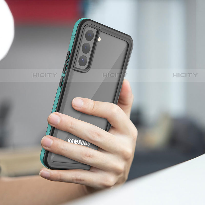 Custodia Impermeabile Silicone e Plastica Opaca Waterproof Cover 360 Gradi per Samsung Galaxy S22 Plus 5G