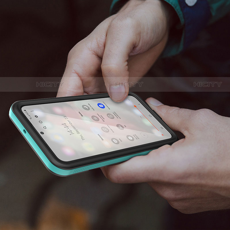 Custodia Impermeabile Silicone e Plastica Opaca Waterproof Cover 360 Gradi per Samsung Galaxy S23 5G