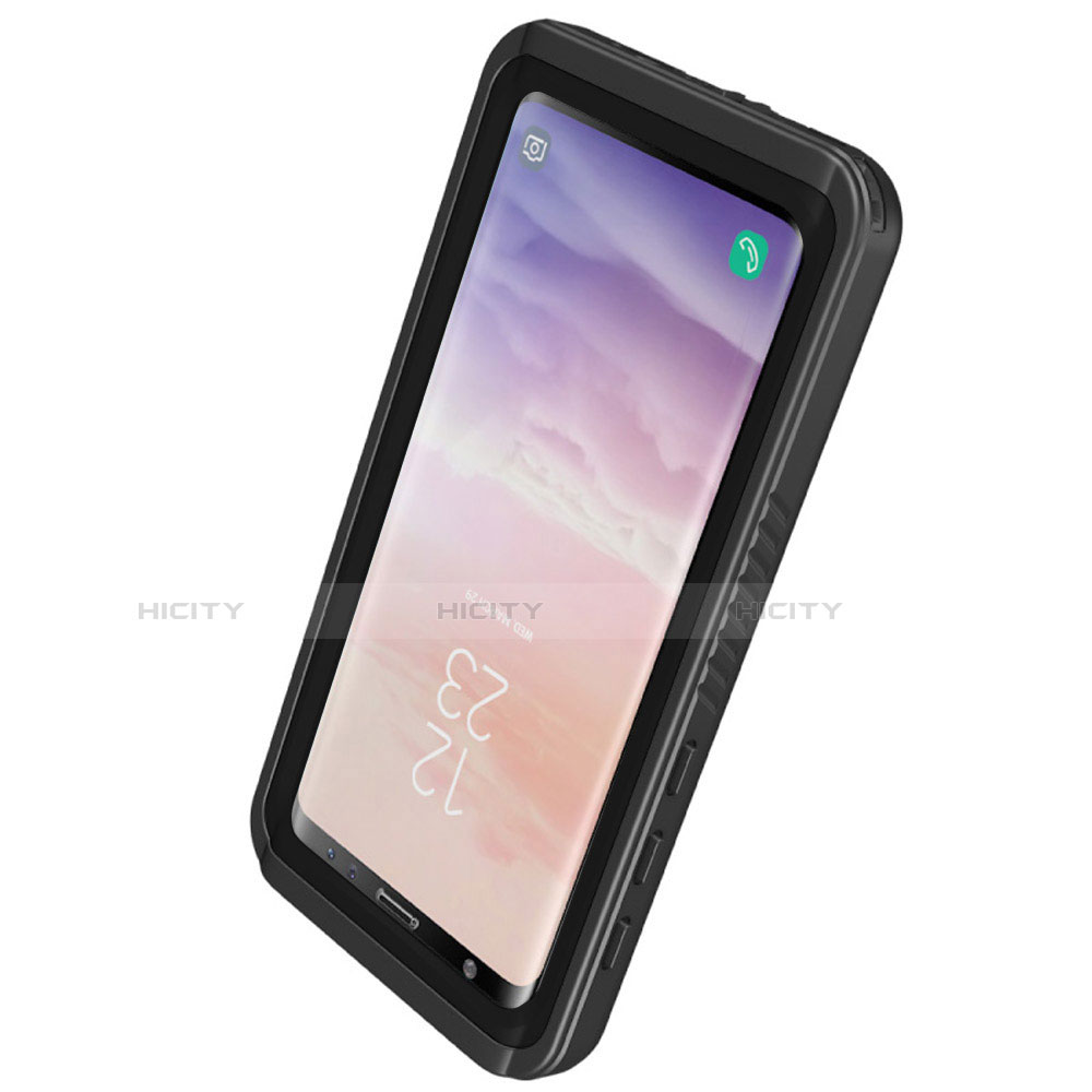 Custodia Impermeabile Silicone e Plastica Opaca Waterproof Cover 360 Gradi per Samsung Galaxy S9 Nero