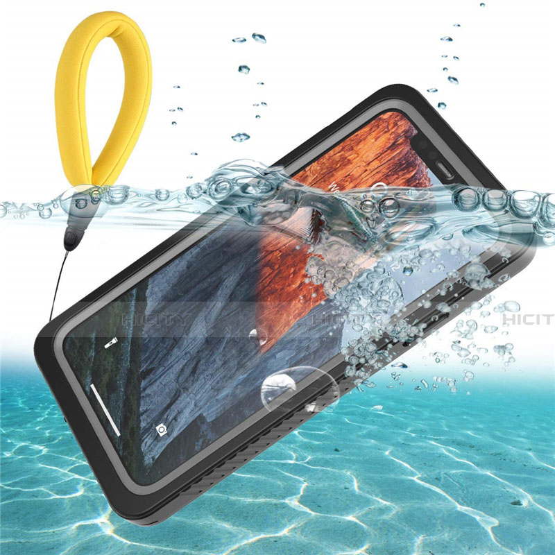 Custodia Impermeabile Silicone e Plastica Opaca Waterproof Cover 360 Gradi U01 per Apple iPhone 11 Nero