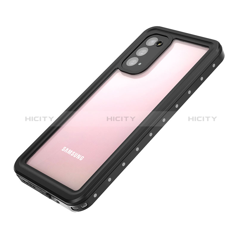 Custodia Impermeabile Silicone e Plastica Opaca Waterproof Cover 360 Gradi W01 per Samsung Galaxy S20 5G Nero