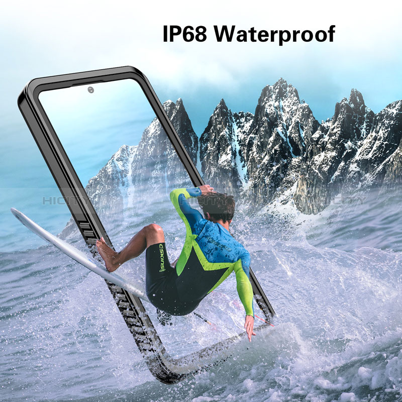 Custodia Impermeabile Silicone e Plastica Opaca Waterproof Cover 360 Gradi W01 per Samsung Galaxy S20 Lite 5G Nero