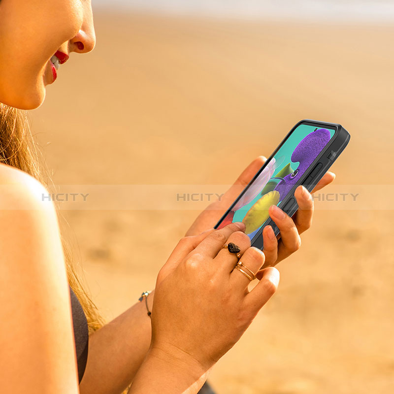 Custodia Impermeabile Silicone e Plastica Opaca Waterproof Cover 360 Gradi W02 per Samsung Galaxy M40S