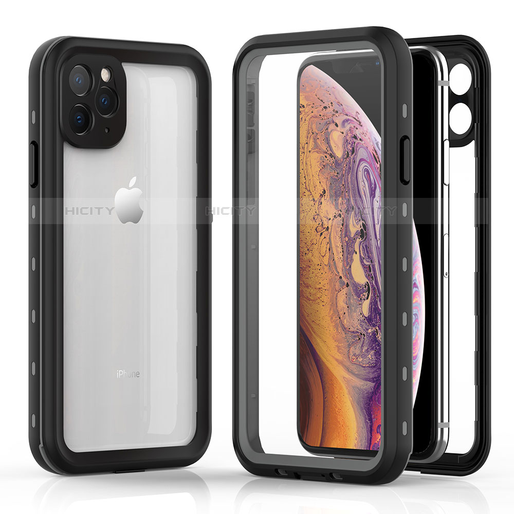 Custodia Impermeabile Silicone e Plastica Opaca Waterproof Cover 360 Gradi W04 per Apple iPhone 11 Pro