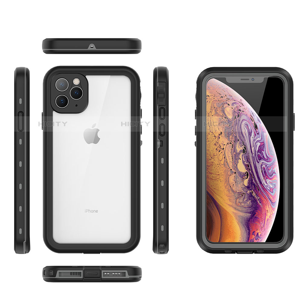 Custodia Impermeabile Silicone e Plastica Opaca Waterproof Cover 360 Gradi W04 per Apple iPhone 11 Pro