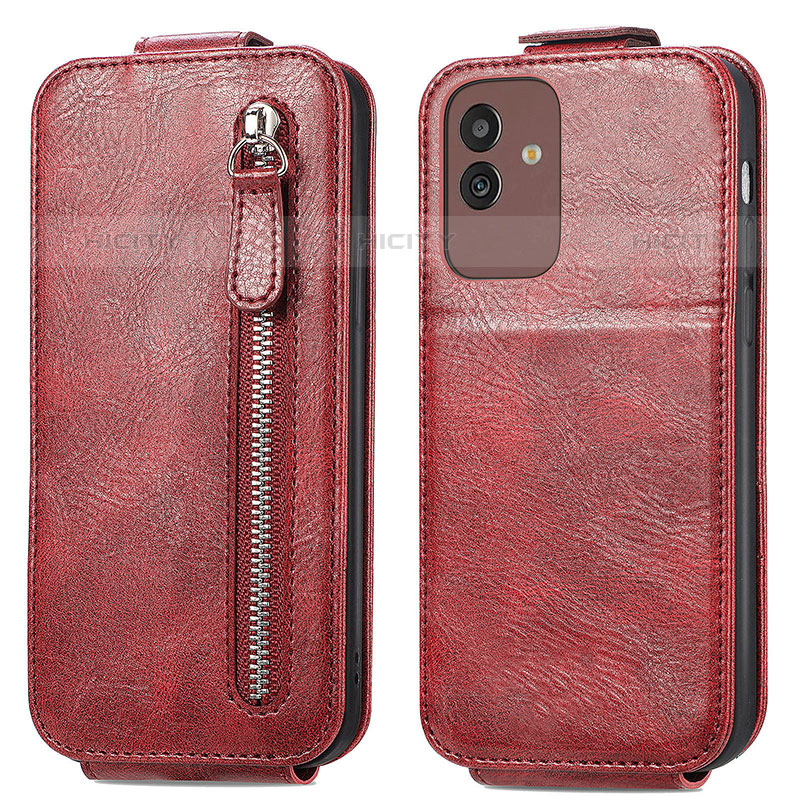 Custodia In Pelle Flip per Samsung Galaxy M13 5G Rosso