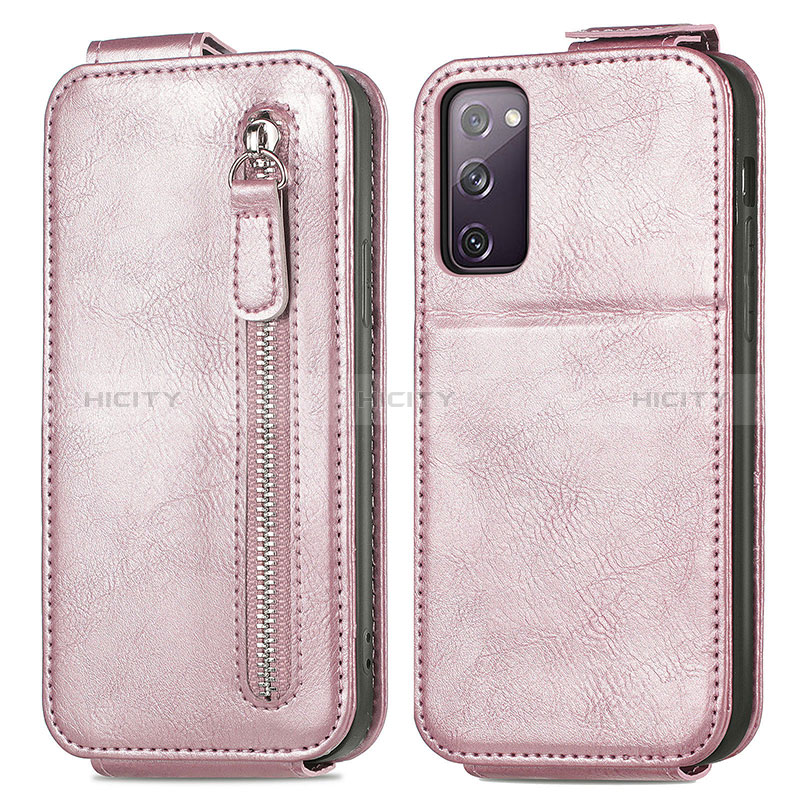 Custodia In Pelle Flip S01D per Samsung Galaxy S20 Lite 5G Oro Rosa