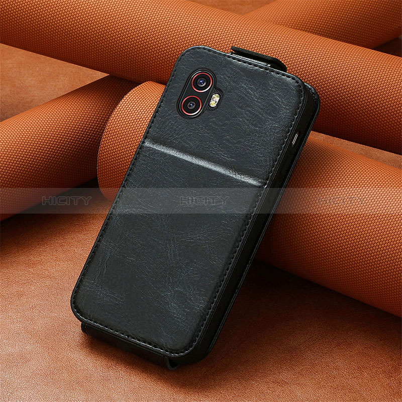 Custodia In Pelle Flip S01D per Samsung Galaxy XCover 6 Pro 5G Nero