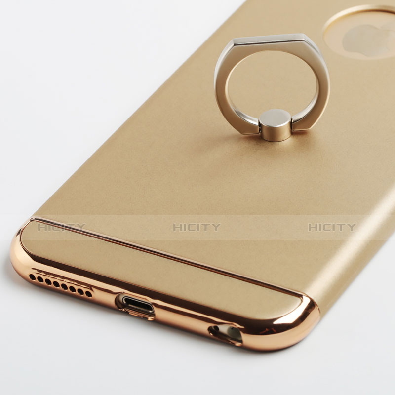 Custodia Lusso Alluminio con Anello Supporto per Apple iPhone 6 Plus Oro