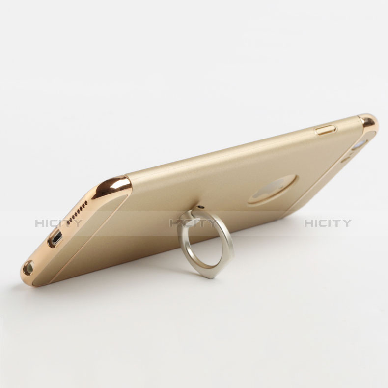 Custodia Lusso Alluminio con Anello Supporto per Apple iPhone 6S Oro