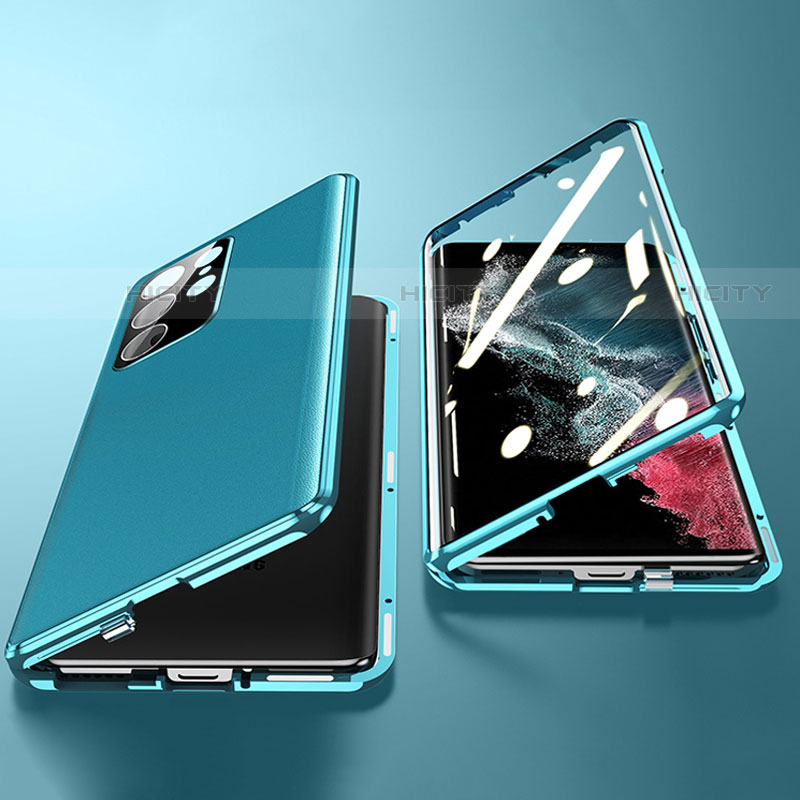 Custodia Lusso Alluminio Cover 360 Gradi D01 per Samsung Galaxy S21 Ultra 5G