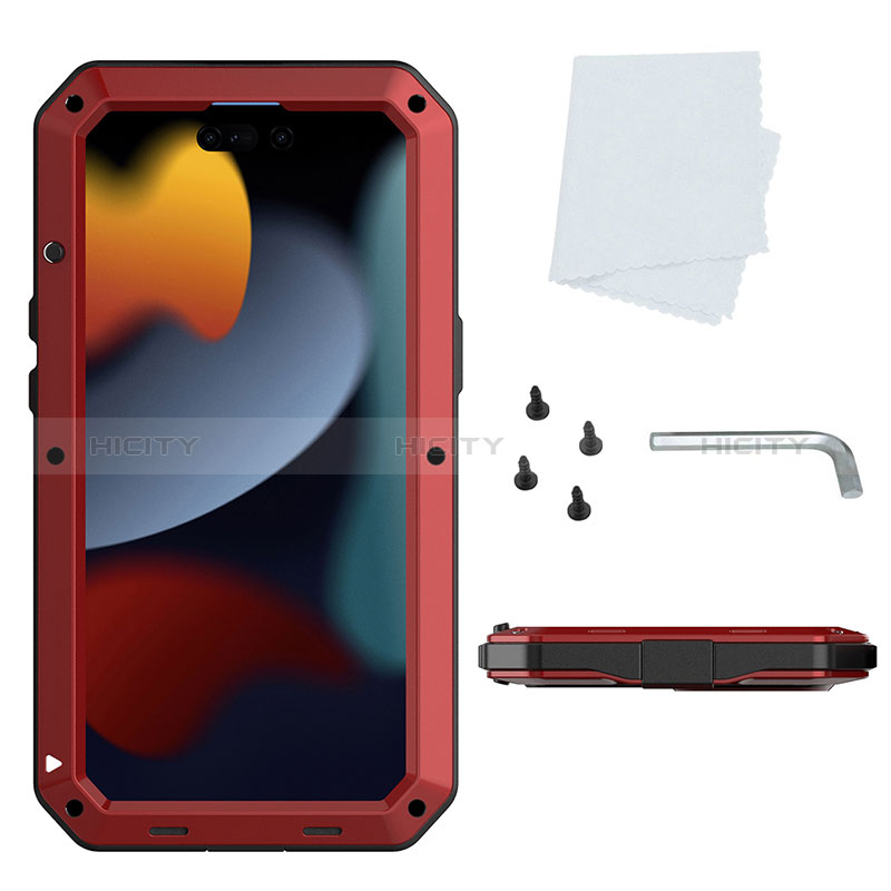 Custodia Lusso Alluminio Cover 360 Gradi HJ1 per Apple iPhone 15 Plus