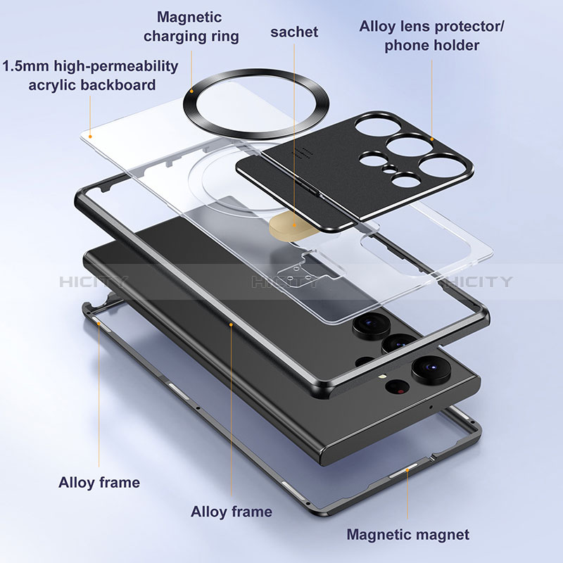 Custodia Lusso Alluminio Cover 360 Gradi LK1 per Samsung Galaxy S24 Ultra 5G