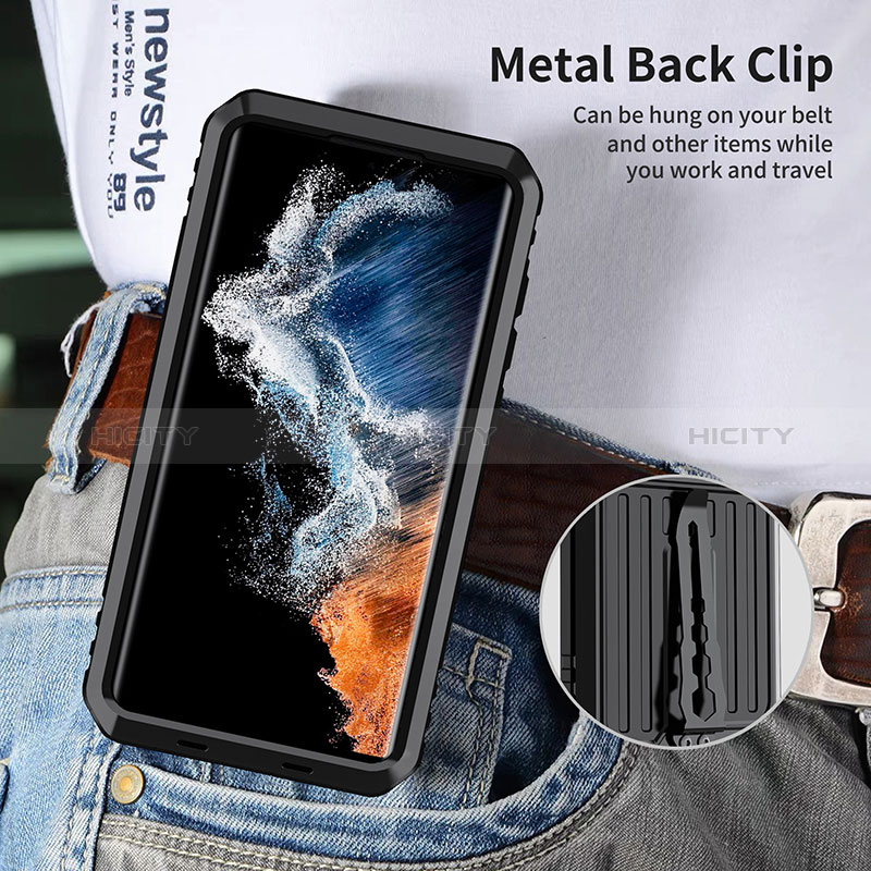 Custodia Lusso Alluminio Cover 360 Gradi LK2 per Samsung Galaxy S22 Ultra 5G