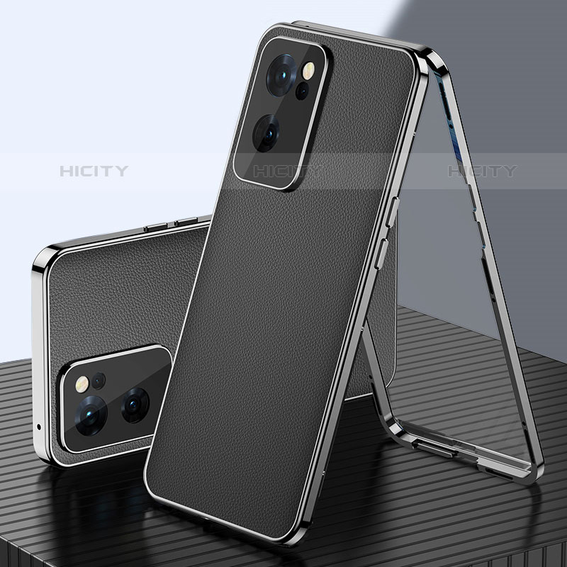 Custodia Lusso Alluminio Cover 360 Gradi P01 per Oppo Reno7 SE 5G