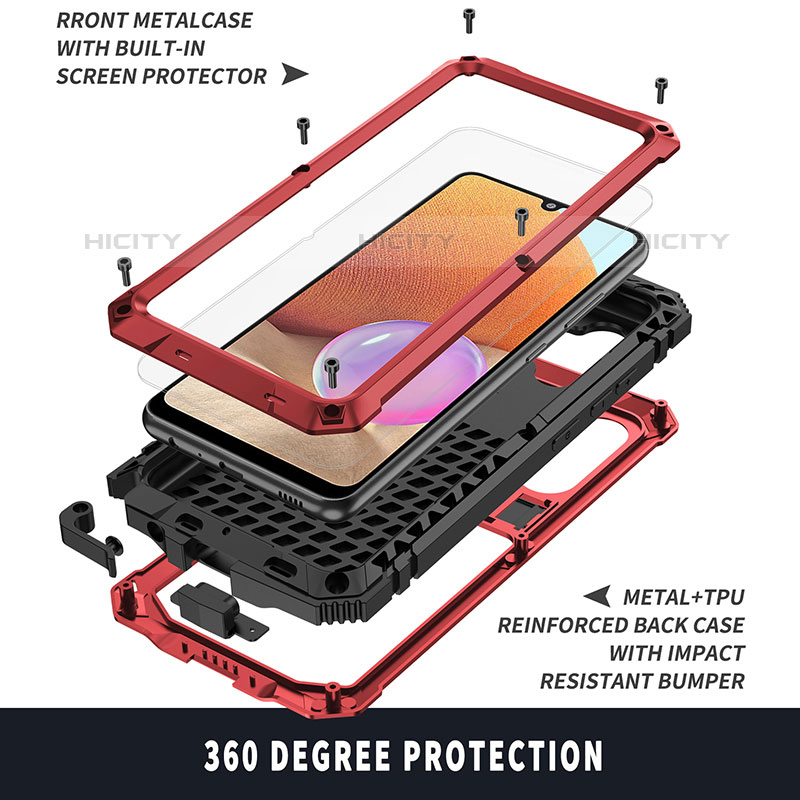 Custodia Lusso Alluminio Cover 360 Gradi per Samsung Galaxy M32 5G