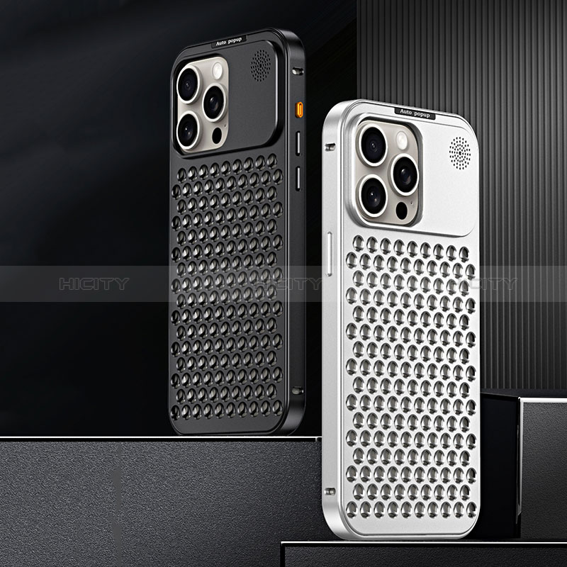 Custodia Lusso Alluminio Cover 360 Gradi QC3 per Apple iPhone 14 Pro Max