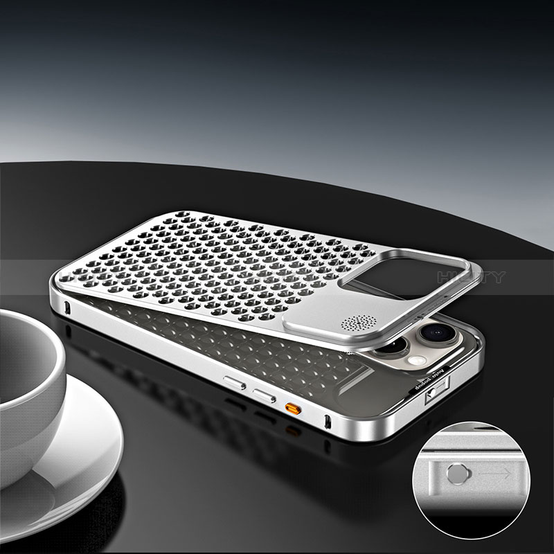 Custodia Lusso Alluminio Cover 360 Gradi QC3 per Apple iPhone 15 Pro
