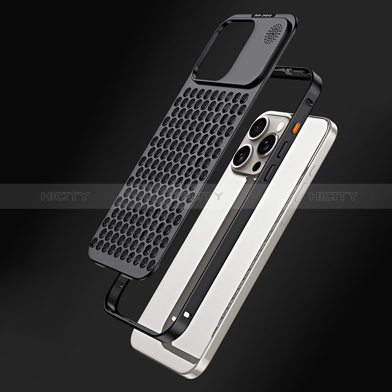 Custodia Lusso Alluminio Cover 360 Gradi QC3 per Apple iPhone 15 Pro