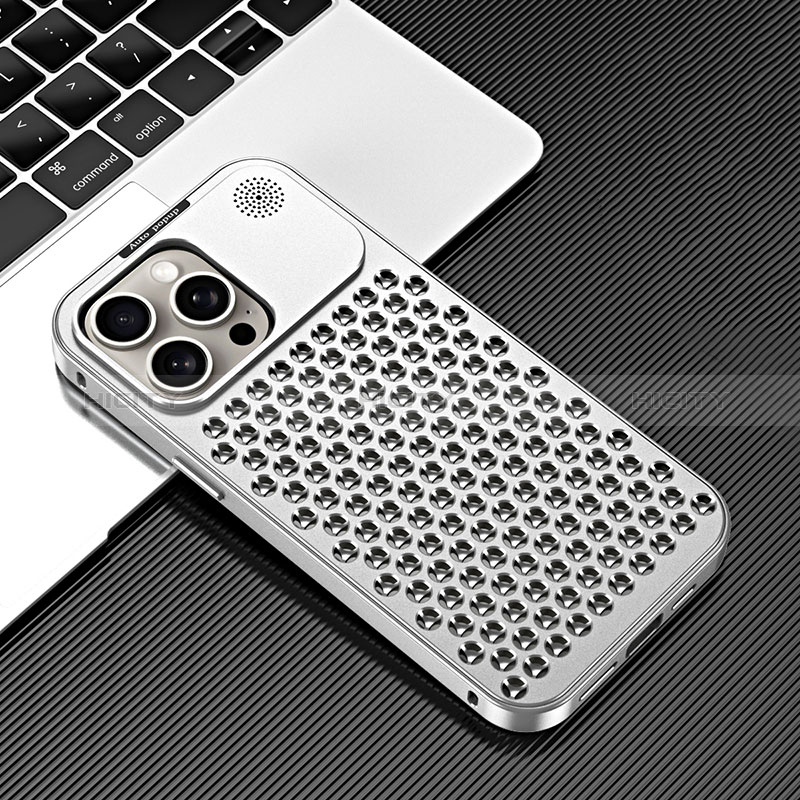Custodia Lusso Alluminio Cover 360 Gradi QC3 per Apple iPhone 15 Pro Max