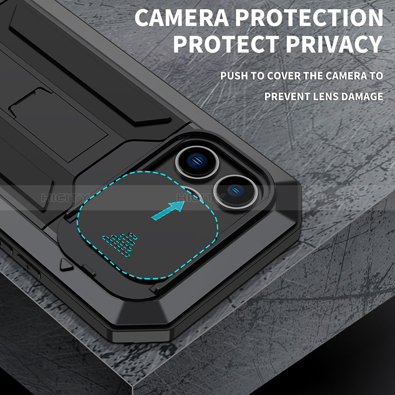 Custodia Lusso Alluminio Cover 360 Gradi RJ1 per Apple iPhone 14 Pro