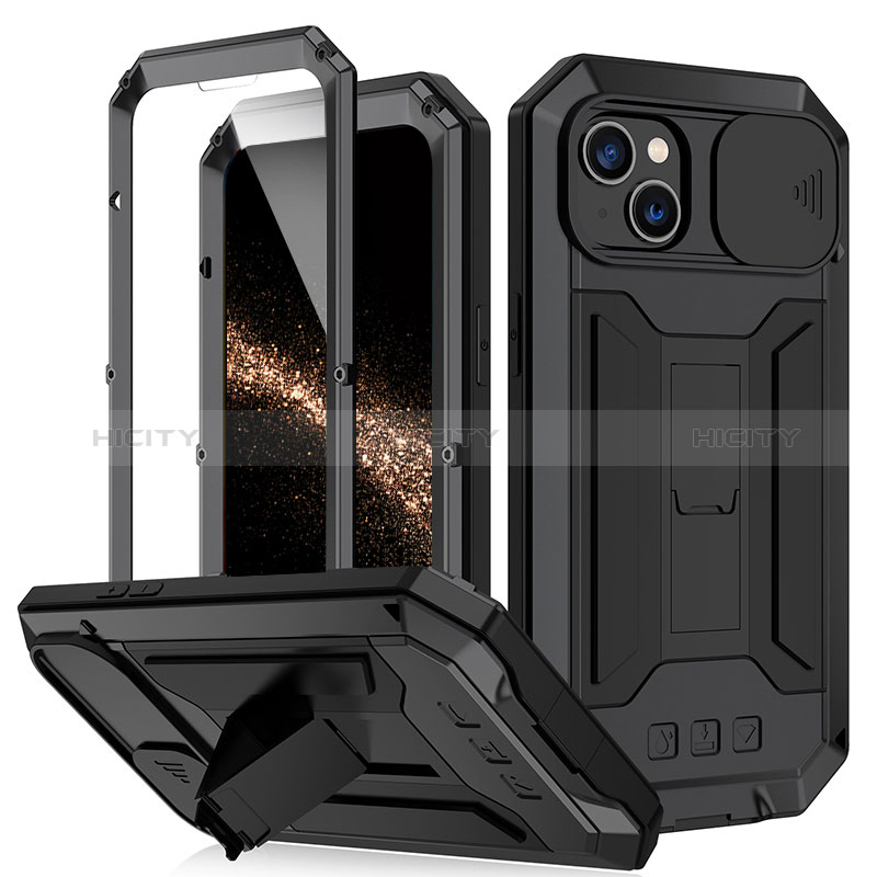 Custodia Lusso Alluminio Cover 360 Gradi RJ2 per Apple iPhone 15 Plus
