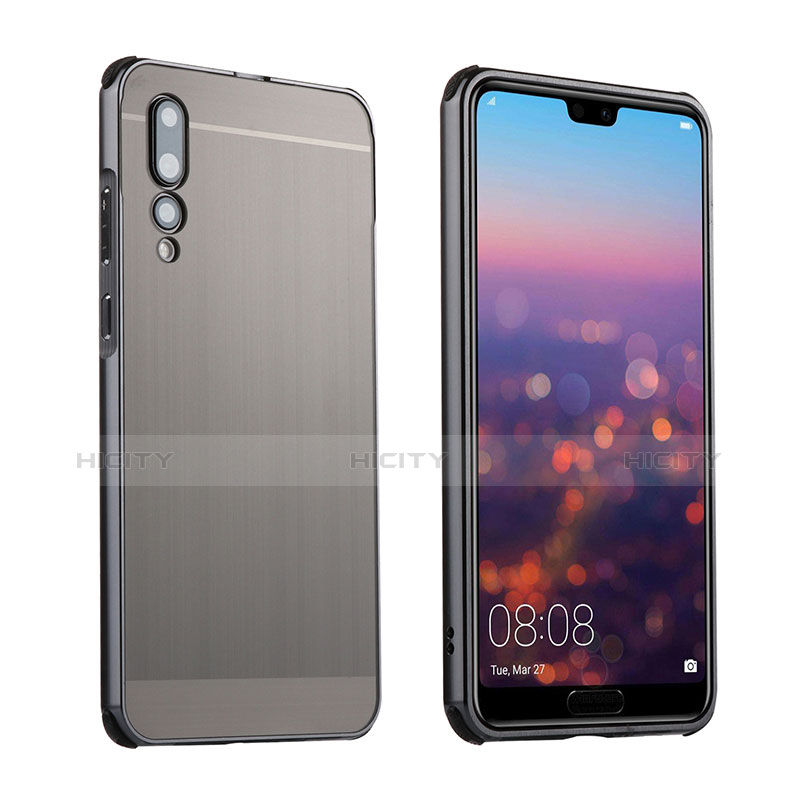 Custodia Lusso Alluminio Cover A01 per Huawei P20 Pro Grigio