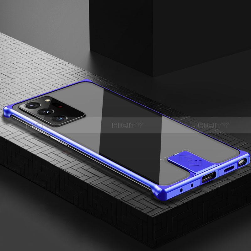 Custodia Lusso Alluminio Cover LK1 per Samsung Galaxy Note 20 Ultra 5G Blu