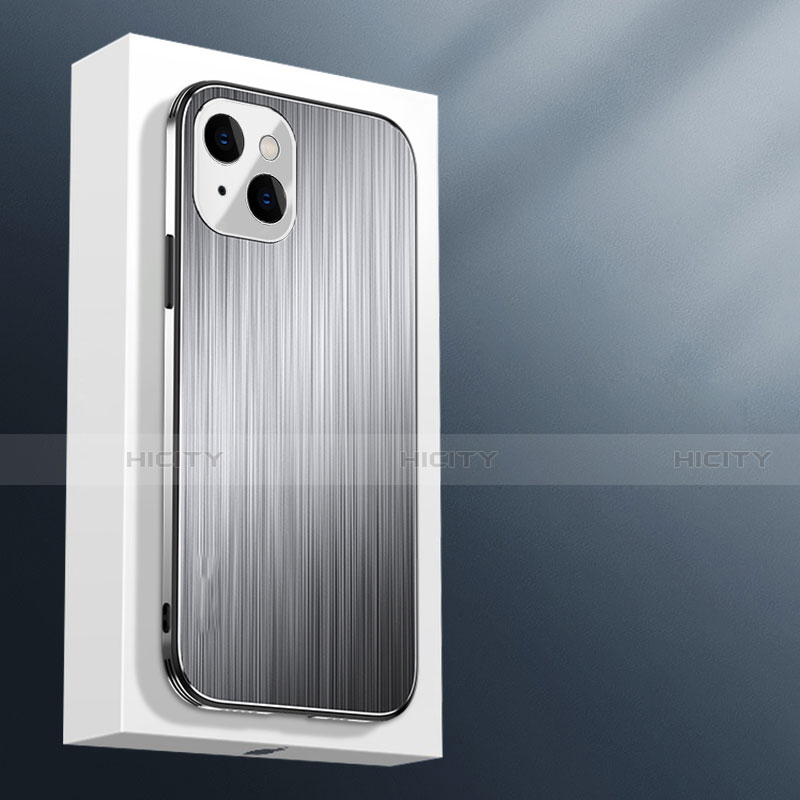 Custodia Lusso Alluminio Cover M01 per Apple iPhone 13 Argento