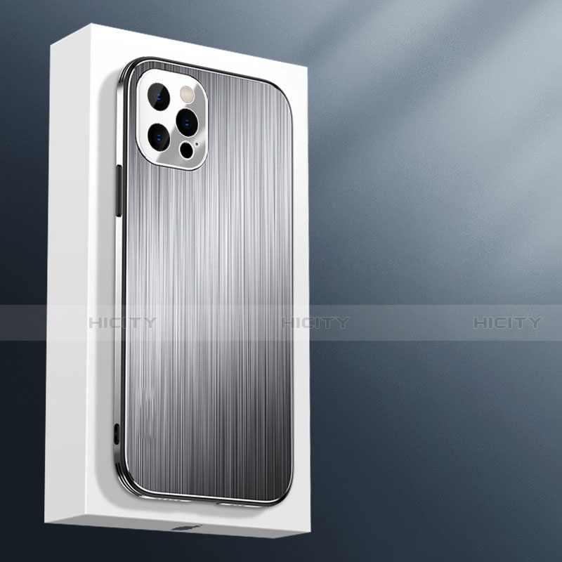 Custodia Lusso Alluminio Cover M01 per Apple iPhone 13 Pro Argento