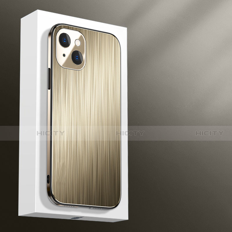 Custodia Lusso Alluminio Cover M01 per Apple iPhone 14 Plus Oro
