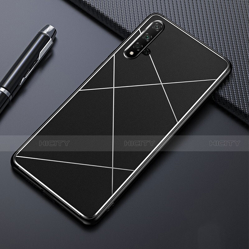 Custodia Lusso Alluminio Cover M01 per Huawei Nova 5 Nero