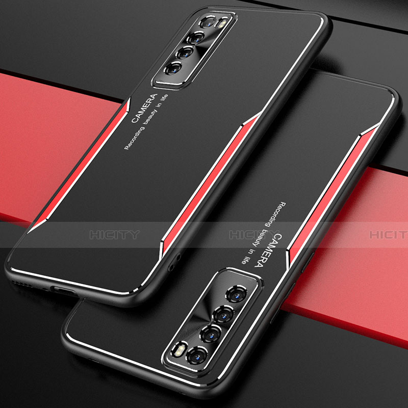 Custodia Lusso Alluminio Cover M01 per Huawei Nova 7 5G Rosso