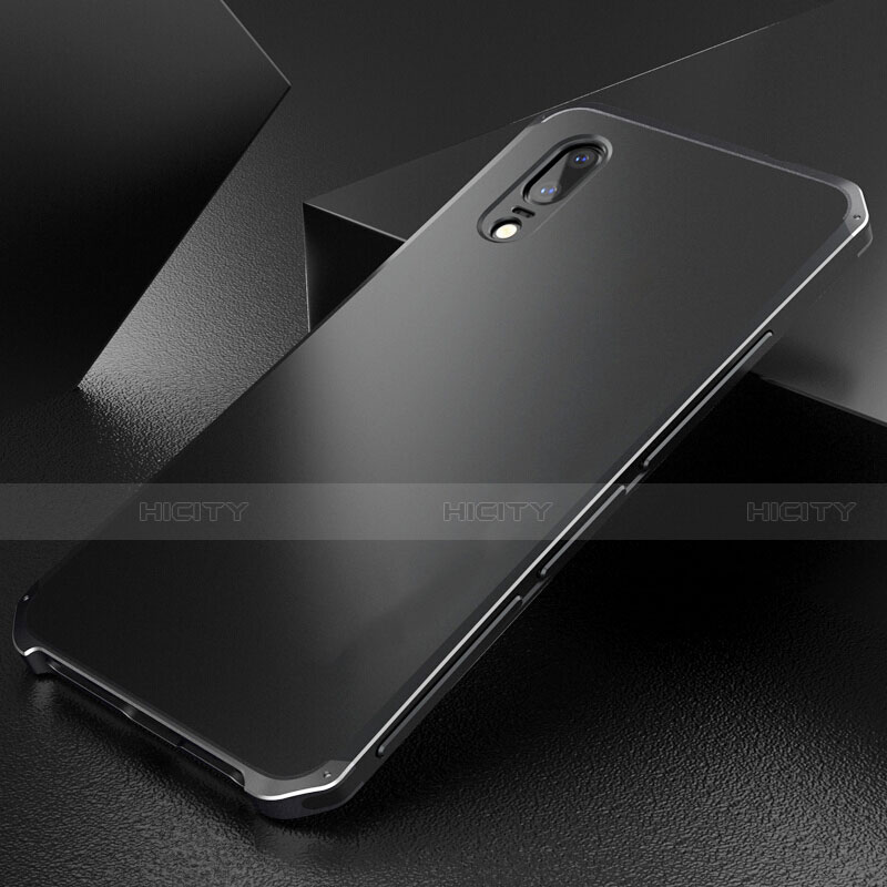 Custodia Lusso Alluminio Cover M01 per Huawei P20 Nero