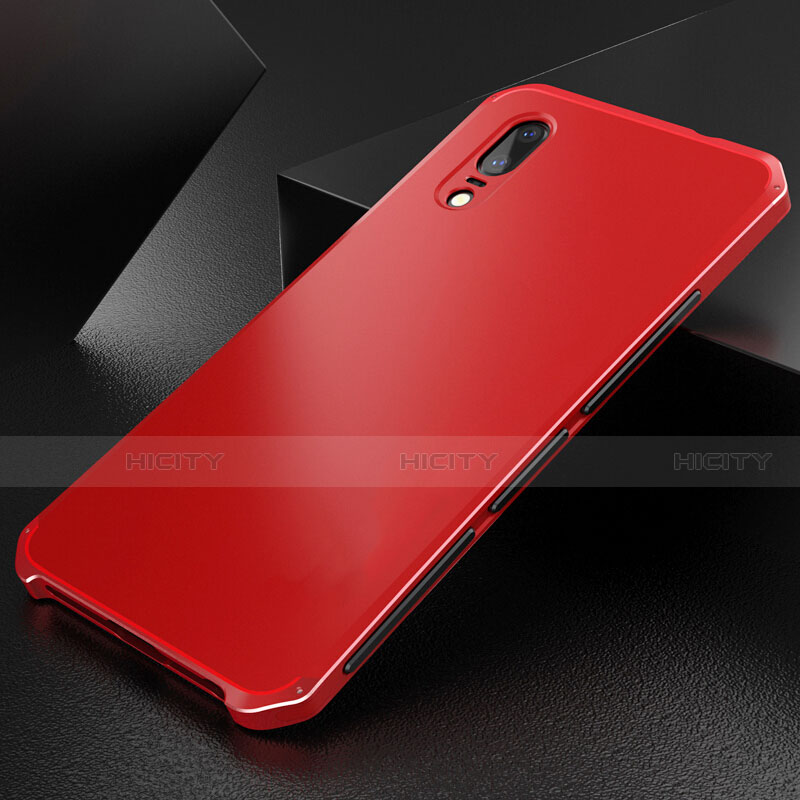 Custodia Lusso Alluminio Cover M01 per Huawei P20 Rosso