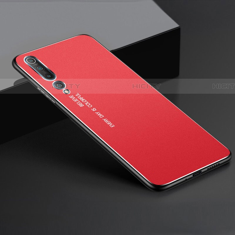 Custodia Lusso Alluminio Cover M01 per Xiaomi Mi 10 Rosso