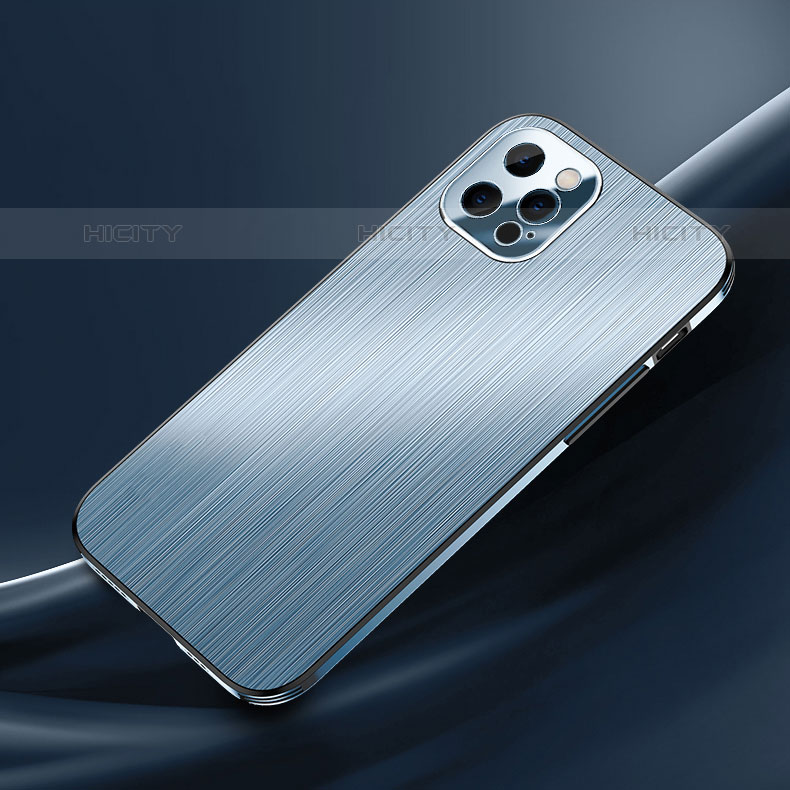 Custodia Lusso Alluminio Cover M02 per Apple iPhone 15 Pro Max Blu