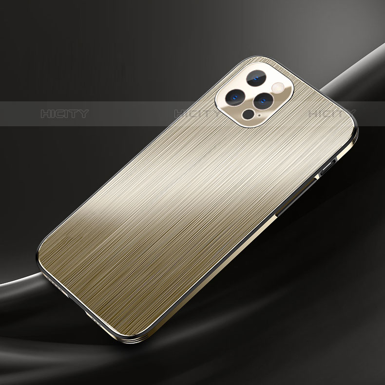 Custodia Lusso Alluminio Cover M02 per Apple iPhone 15 Pro Max Oro