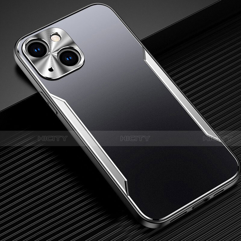 Custodia Lusso Alluminio Cover M05 per Apple iPhone 13 Mini Argento