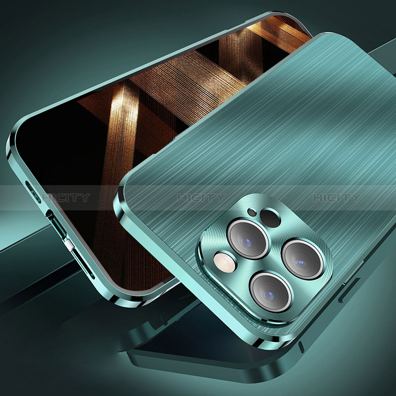 Custodia Lusso Alluminio Cover M06 per Apple iPhone 14 Pro Max Verde